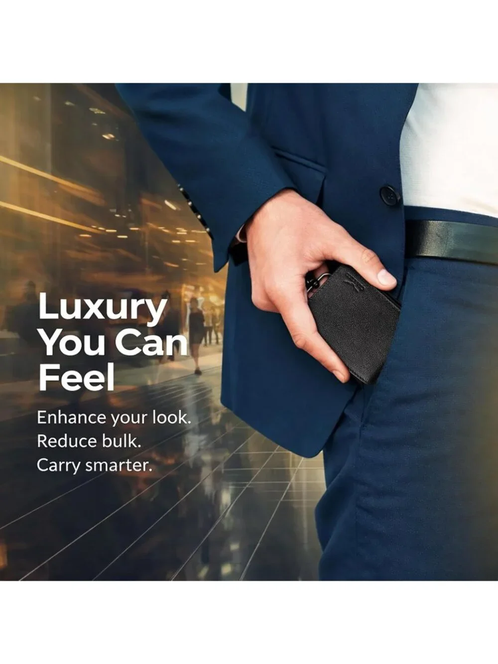 Men's Black-Tumbled Leather Bifold Wallet  9 Total Card Slots Dry Cloth Clean